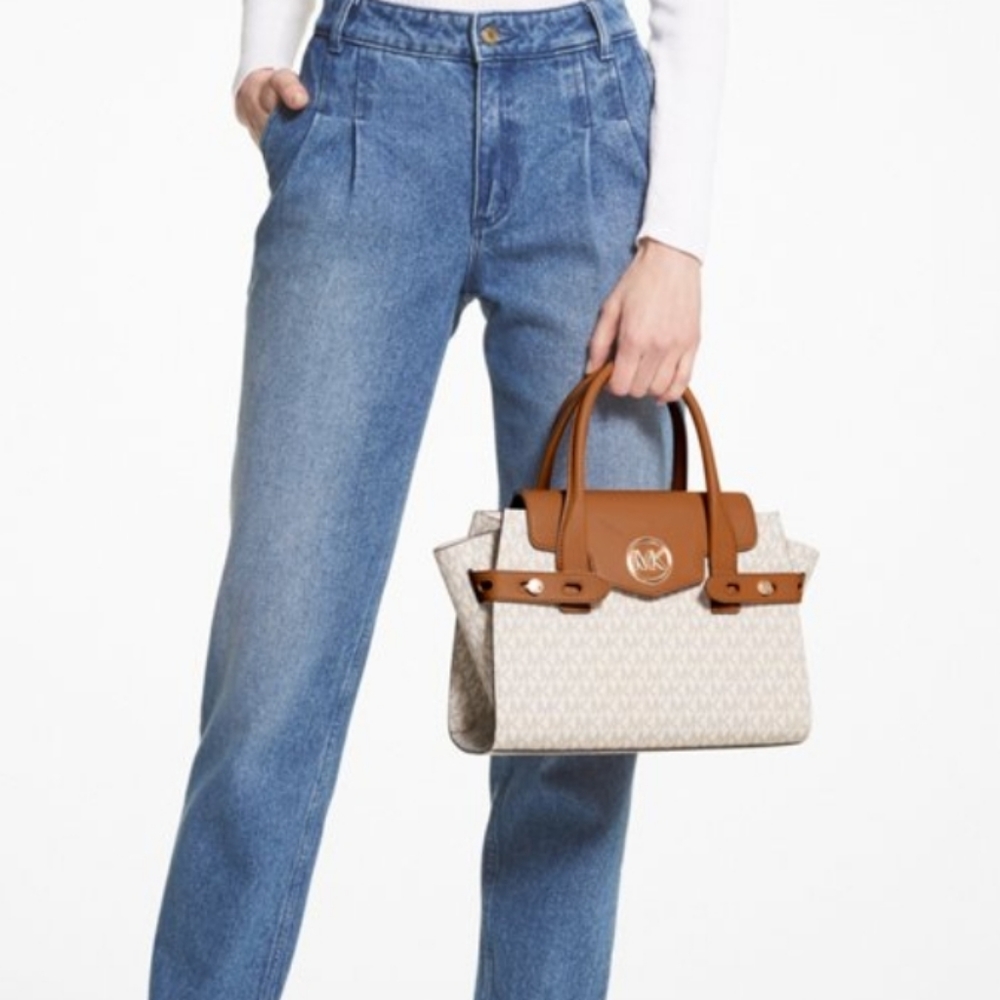 Michael Kors Carmen Logo Medium Satchel - Picture 7 of 8